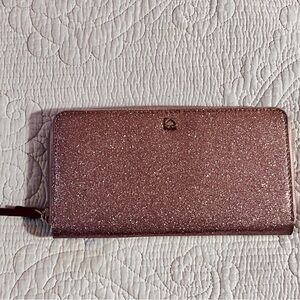 KATE SPADE Rose Gold Glittery Wallet